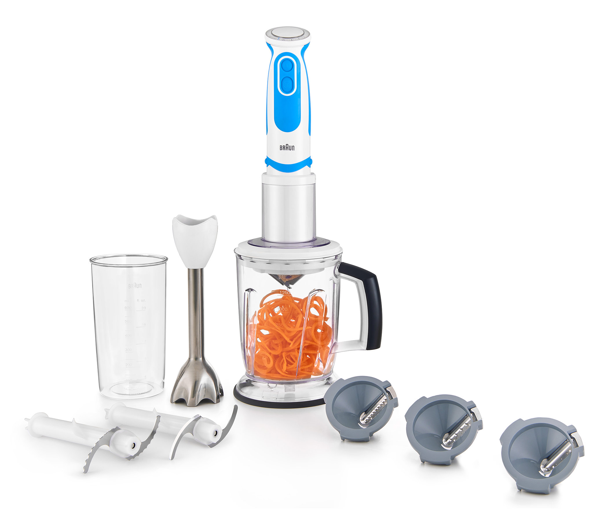 Braun MultiQuick Spiralizer and Hand Blender with 3 Spiralizing